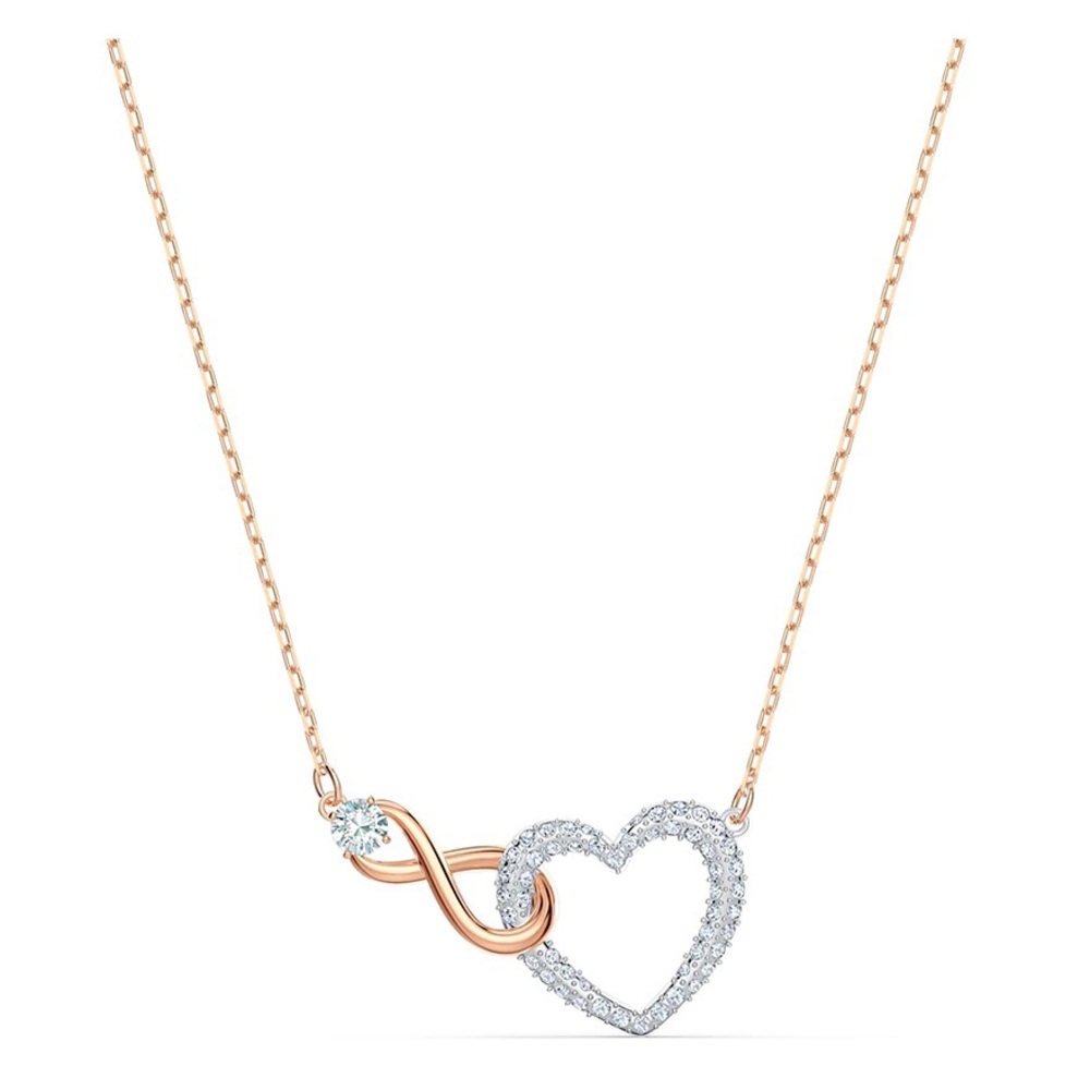 Swarovski heart infinity necklace